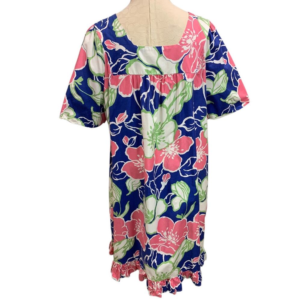 Vintage 70s Sears Floral Cotton Shift Dress - Size 2X